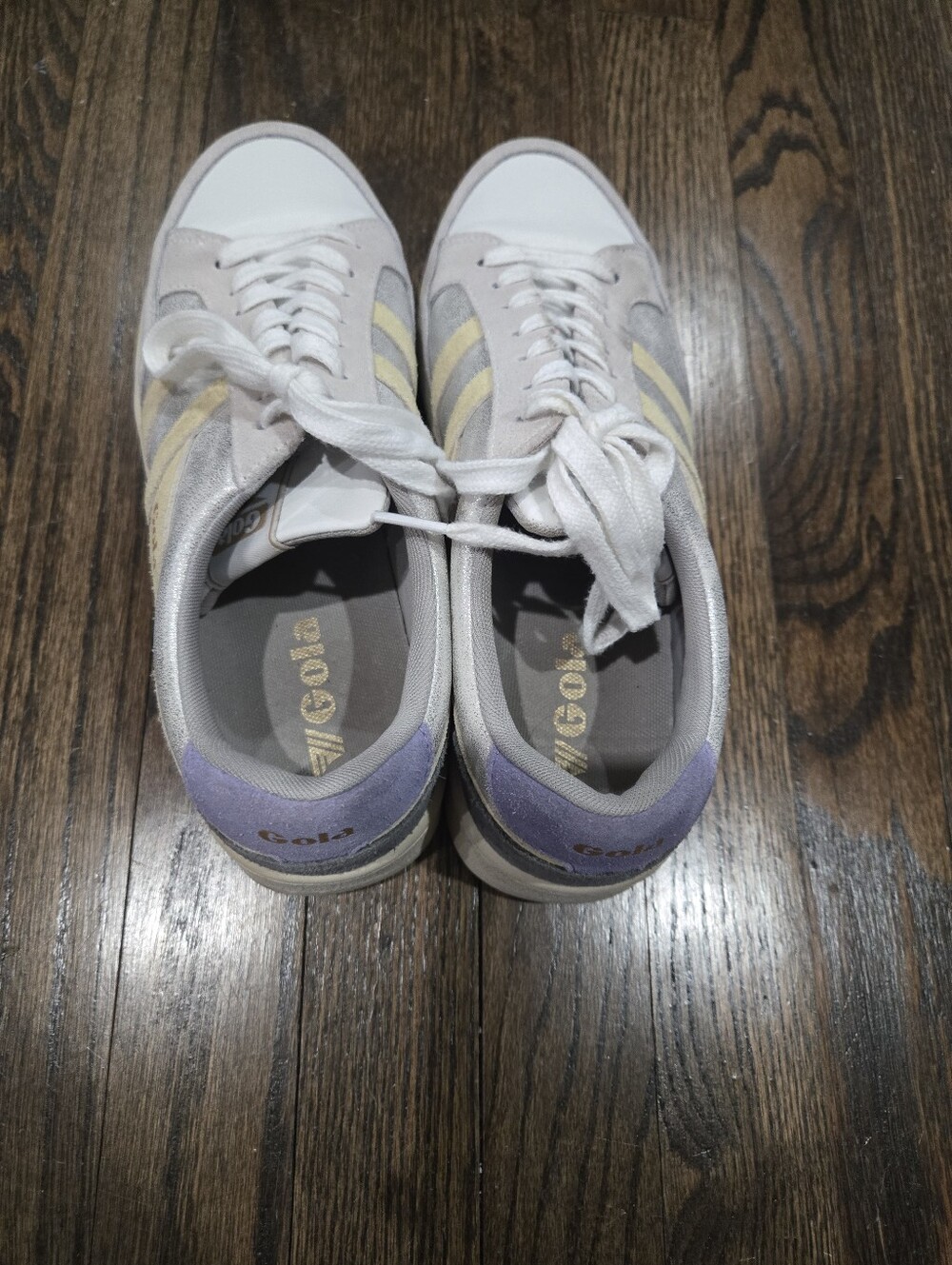GOLA superslam blaze sneakers in silver lemon lavender 9.5 / 40.5 - Picture 3 of 9